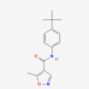 molecular formula C15H18N2O2 B8566600 N-[4-(1,1-Dimethylethyl)phenyl]-5-methylisoxazol-4-yl-carboxamide 