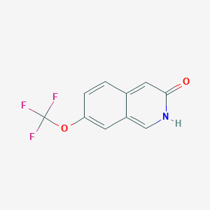 molecular formula C10H6F3NO2 B8566613 3(2H)-Isoquinolinone, 7-(trifluoromethoxy)- 