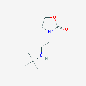 molecular formula C9H18N2O2 B8566643 3-[2-(Tert-butylamino)ethyl]oxazolidin-2-one 