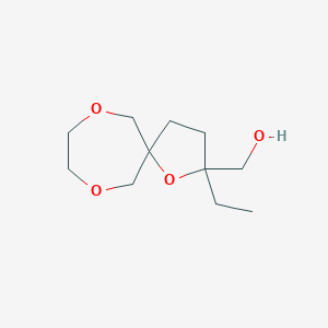 molecular formula C11H20O4 B8566665 (2-Ethyl-1,7,10-trioxaspiro[4.6]undecan-2-yl)methanol CAS No. 88664-40-8