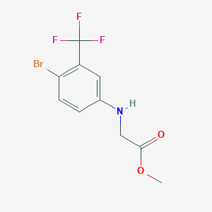 molecular formula C10H9BrF3NO2 B8566711 Methyl 2-{[4-bromo-3-(trifluoromethyl)phenyl]amino}acetate 