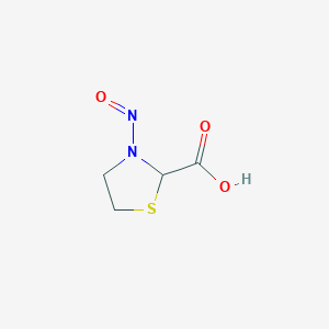 molecular formula C4H6N2O3S B8566722 3-Nitrosothiazolidin-2-carboxylic acid 