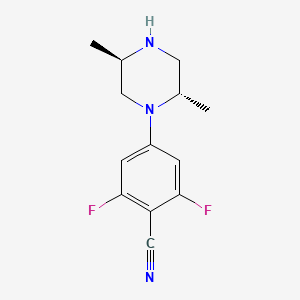 molecular formula C13H15F2N3 B8566728 4-[(2S,5R)-2,5-dimethylpiperazin-1-yl]-2,6-difluorobenzonitrile CAS No. 648423-72-7