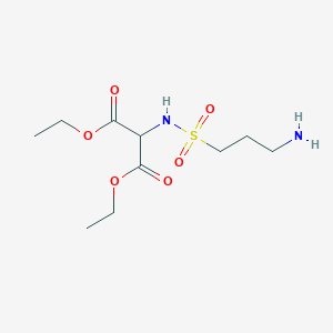 molecular formula C10H20N2O6S B8566731 Diethyl [(3-aminopropane-1-sulfonyl)amino]propanedioate CAS No. 794470-56-7