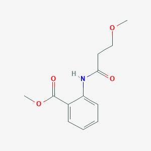 molecular formula C12H15NO4 B8566769 methyl N-(3-methoxypropanoyl)anthranilate 