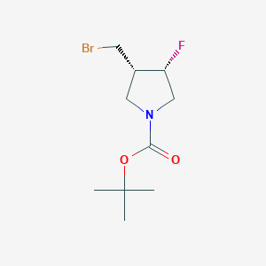 molecular formula C10H17BrFNO2 B8566770 (3S,4S)-3-bromomethyl-1-tert-butoxycarbonyl-4-fluoropyrrolidine 