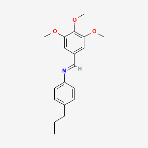 4-Propyl-N-(3,4,5-trimethoxybenzylidene)aniline