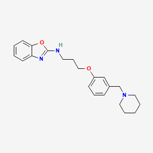 molecular formula C22H27N3O2 B8566786 N-(3-{3-[(Piperidin-1-yl)methyl]phenoxy}propyl)-1,3-benzoxazol-2-amine CAS No. 104076-32-6