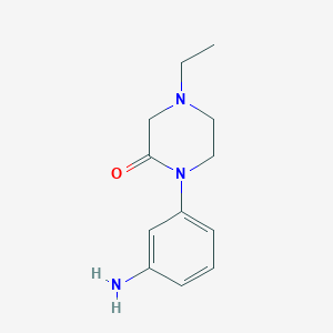 molecular formula C12H17N3O B8566831 1-(3-Amino-phenyl)-4-ethyl-piperazin-2-one 