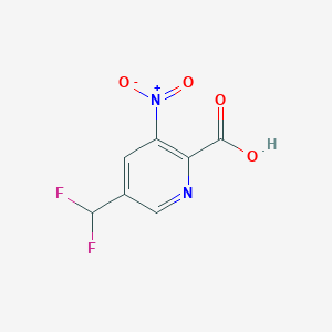 molecular formula C7H4F2N2O4 B8566851 5-Difluoromethyl-3-nitro-pyridine-2-carboxylic acid 