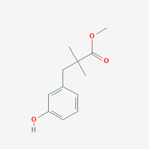 molecular formula C12H16O3 B8566875 Methyl 2,2-dimethyl-3-(3-hydroxyphenyl)propionate 