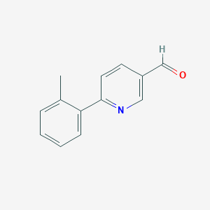 molecular formula C13H11NO B8566883 6-(2-Methylphenyl)pyridine-3-carbaldehyde 