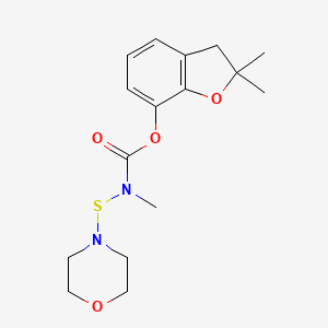 molecular formula C16H22N2O4S B8566915 2,3-Dihydro-2,2-dimethyl-7-benzofuranyl methyl(4-morpholinylthio)carbamate CAS No. 55285-05-7