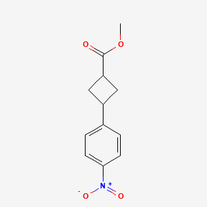 molecular formula C12H13NO4 B8567027 Methyl 3-(4-nitrophenyl)cyclobutane-1-carboxylate CAS No. 62485-62-5