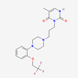 molecular formula C20H25F3N4O3 B8567059 5-methyl-3-[3-[4-[2-(2,2,2-trifluoroethoxy)phenyl]piperazin-1-yl]propyl]-1H-pyrimidine-2,4-dione 