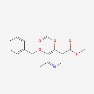 molecular formula C17H17NO5 B8567074 Methyl 4-acetoxy-5-benzyloxy-6-methylnicotinate 