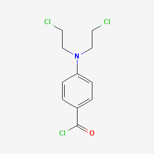molecular formula C11H12Cl3NO B8567096 4-[Bis(2-chloroethyl)amino]benzoyl chloride CAS No. 15944-88-4
