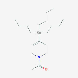 molecular formula C19H37NOSn B8567100 1-[4-(Tributylstannyl)-3,6-dihydropyridin-1(2H)-yl]ethan-1-one CAS No. 130579-43-0