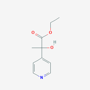 molecular formula C10H13NO3 B8567104 Ethyl 2-hydroxy-2-(pyridin-4-yl)propanoate 