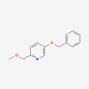 molecular formula C14H15NO2 B8567116 5-(Benzyloxy)-2-(methoxymethyl)pyridine CAS No. 886980-65-0