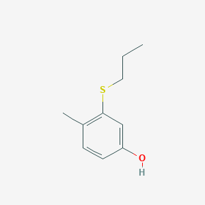 molecular formula C10H14OS B8567184 4-Methyl-3-(propylsulfanyl)phenol CAS No. 49828-88-8
