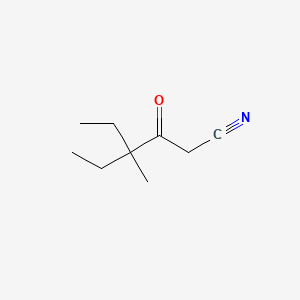 Hexanenitrile, 4-ethyl-4-methyl-3-oxo-