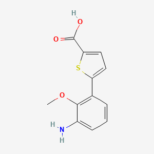 molecular formula C12H11NO3S B8567290 5-(3-Amino-2-methoxy-phenyl)-thiophene-2-carboxylic acid 
