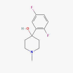 molecular formula C12H15F2NO B8567306 4-(2,5-Difluorophenyl)-4-hydroxy-1-methyl-piperidine 