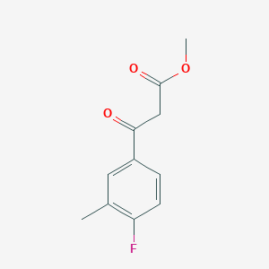 molecular formula C11H11FO3 B8567319 Methyl 4-fluoro-3-methylbenzoylacetate 