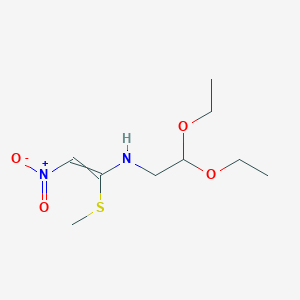 B8567327 N-(2,2-Diethoxyethyl)-1-(methylsulfanyl)-2-nitroethen-1-amine CAS No. 61201-07-8