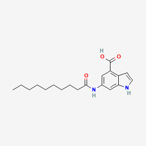 molecular formula C19H26N2O3 B8567362 6-(Decanoylamino)-1H-indole-4-carboxylic acid CAS No. 116337-06-5