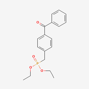molecular formula C18H21O4P B8567375 4-[(Diethoxyphosphinyl)methyl]benzophenone CAS No. 118466-21-0