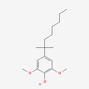 molecular formula C17H28O3 B8567378 2,6-Dimethoxy-4-(2-methyloctan-2-YL)phenol CAS No. 60526-69-4