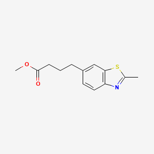 molecular formula C13H15NO2S B8567406 4-(2-Methyl-benzothiazol-6-yl)-butyric acid methyl ester 