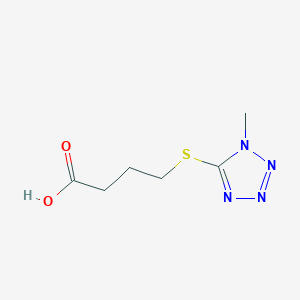 molecular formula C6H10N4O2S B8567417 4-[(1-Methyl-1H-tetrazol-5-yl)sulfanyl]butanoic acid CAS No. 80085-65-0