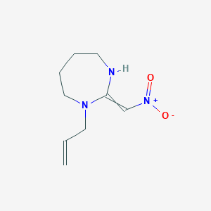 molecular formula C9H15N3O2 B8567444 2-(Nitromethylidene)-1-(prop-2-en-1-yl)-1,3-diazepane CAS No. 59761-04-5