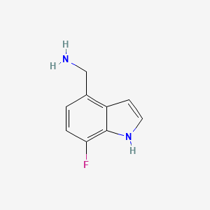 molecular formula C9H9FN2 B8567455 (7-fluoro-1H-indol-4-yl)methanamine 