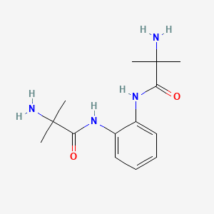 molecular formula C14H22N4O2 B8567459 Propanamide, N,N'-1,2-phenylenebis[2-amino-2-methyl- CAS No. 136668-01-4