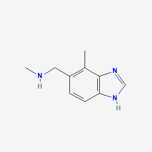 molecular formula C10H13N3 B8567465 N-methyl(4-methyl-1H-benzo[d]imidazol-5-yl)methanamine 