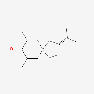 molecular formula C15H24O B8567477 Spiro[4.5]decan-8-one, 7,9-dimethyl-2-(1-methylethylidene)- CAS No. 71820-52-5
