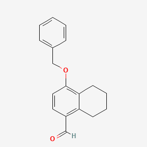 molecular formula C18H18O2 B8567486 4-Benzyloxy-5,6,7,8-tetrahydronaphthalene-1-carboxaldehyde 