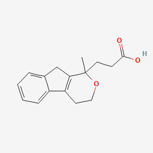 3-(1-Methyl-1,3,4,9-tetrahydroindeno[2,1-c]pyran-1-yl)propanoic acid
