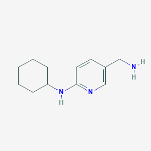 molecular formula C12H19N3 B8567540 5-Aminomethyl-2-cyclohexylamino-pyridine 