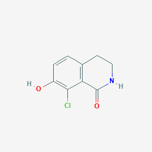 molecular formula C9H8ClNO2 B8567548 8-chloro-7-hydroxy-3,4-dihydroisoquinolin-1(2H)-one 