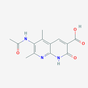 6-Acetamido-5,7-dimethyl-2-oxo-1,2-dihydro-1,8-naphthyridine-3-carboxylic acid
