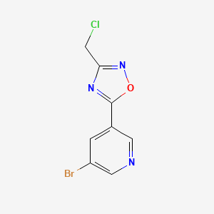 3-Bromo-5-[3-(chloromethyl)-1,2,4-oxadiazol-5-YL]pyridine