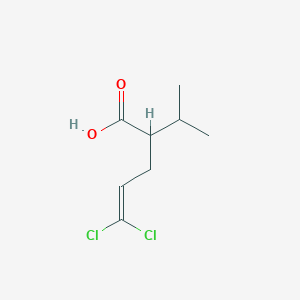 molecular formula C8H12Cl2O2 B8567675 5,5-Dichloro-2-isopropyl-4-pentenoic acid CAS No. 67829-41-8