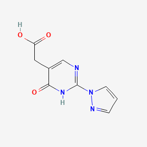 2-(4-hydroxy-2-(1H-pyrazol-1-yl)pyrimidin-5-yl)acetic acid