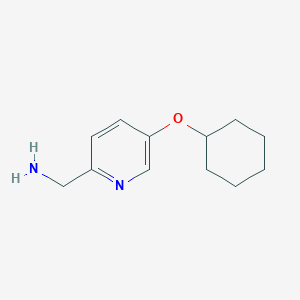 molecular formula C12H18N2O B8567689 2-Aminomethyl-5-cyclohexyloxy-pyridine 