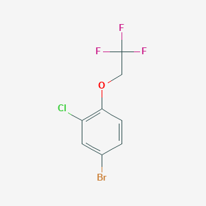molecular formula C8H5BrClF3O B8567694 4-Bromo-2-chloro-1-(2,2,2-trifluoroethoxy)benzene 